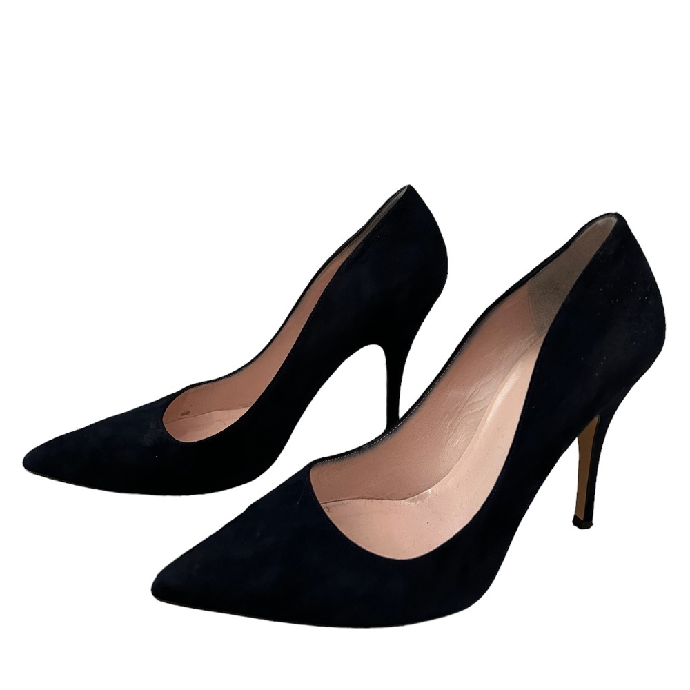 Kate Spade Navy Blue Velvet High Heel Size 9